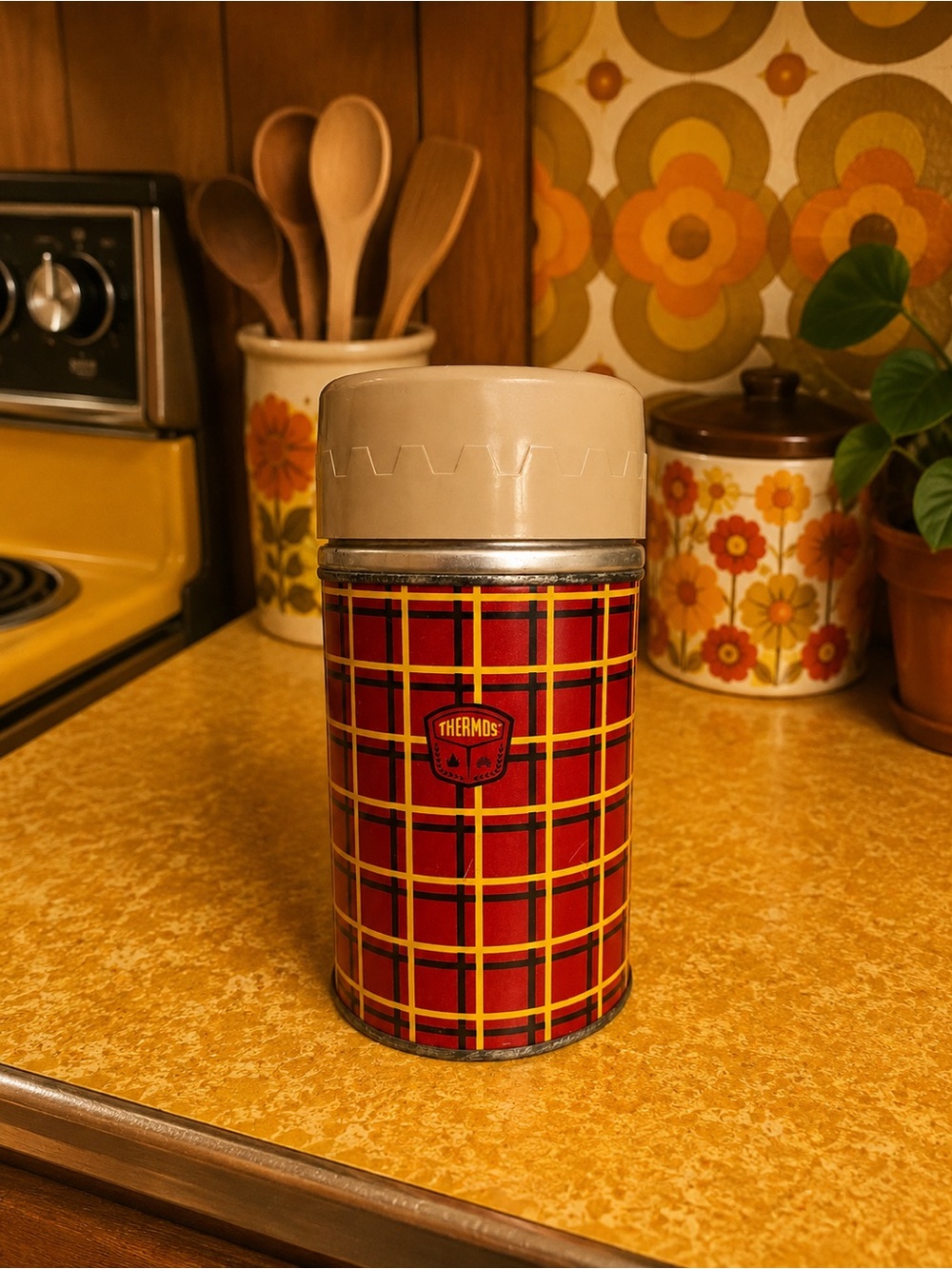 Thermos Red Plaid Food or Coffee containers